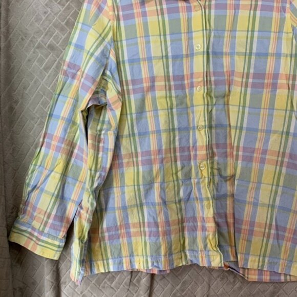 Blair Womens 2XL Dress Shirt Colorful Pastel Button Up Long Sleeve Collared - Picture 3 of 16
